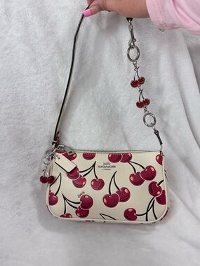 Coach White Cherry Print nolita Shoulder Bag